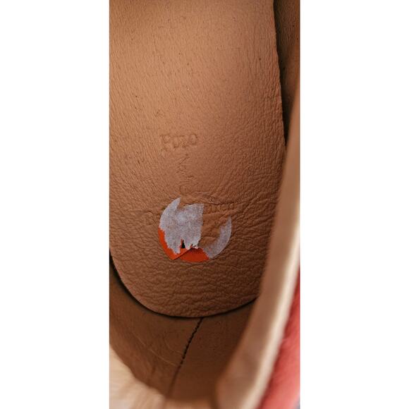 NEW Polo Ralph Lauren Elbert Leather Suede Slip On Shoes Men Sz 9.5D Dark Orange - Picture 7 of 8